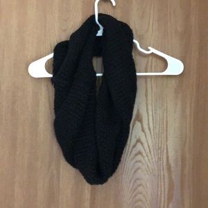 Black Knitted Infinity Scarf